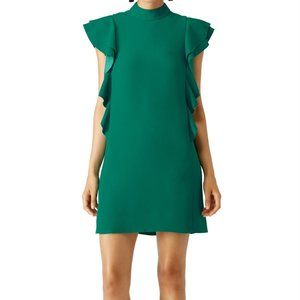 NWOT Kate Spade Green Flutter Sleeve Dress